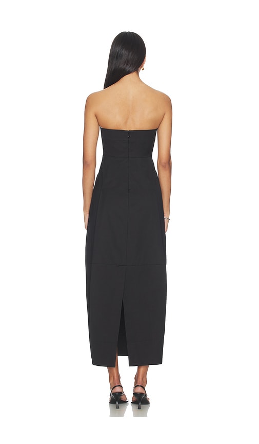  St. Agni Plissiertes Cocoon-kleid Aus Canvas In Black. Größe Xs. Also In S, M, L. 
