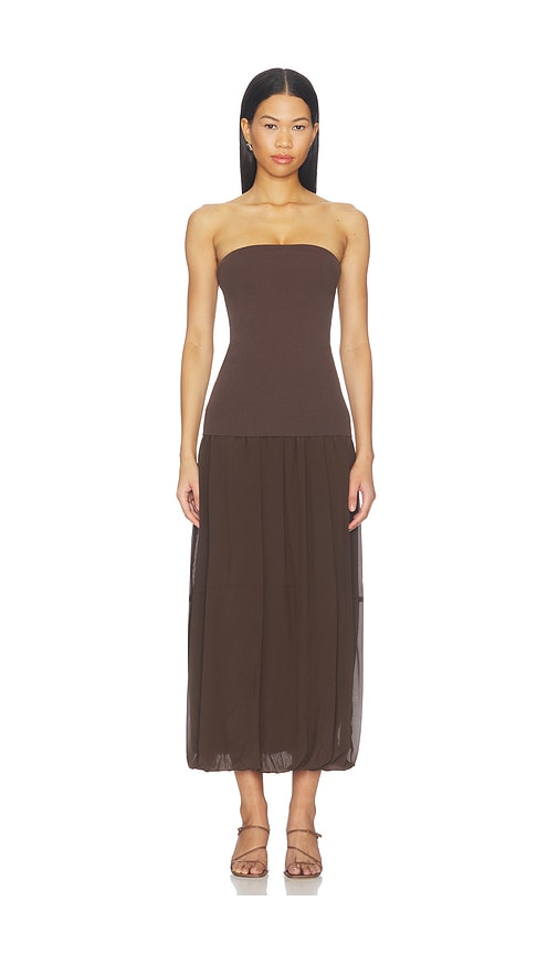 Strapless Balloon Hem Dress