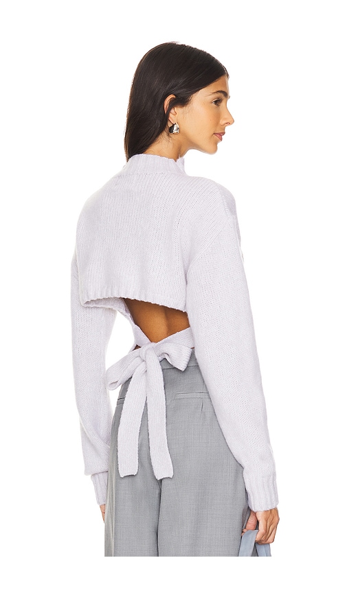 St. Agni Wool Cashmere Blend Tie Back Jumper in Mist