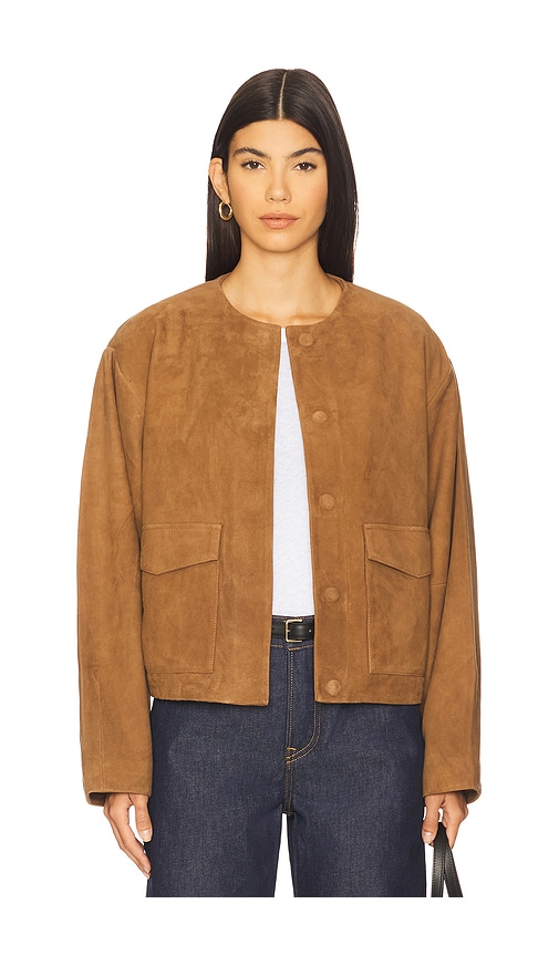 Suede Utility Cocoon Bomber in . Taglia L. Also in M, S, XL, XS, XXS - St. Agni - Modalova