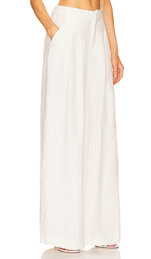 Shop St Agni Tailored Pant In Ivory