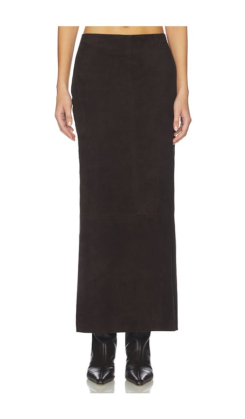 St. Agni Suede Column Skirt
