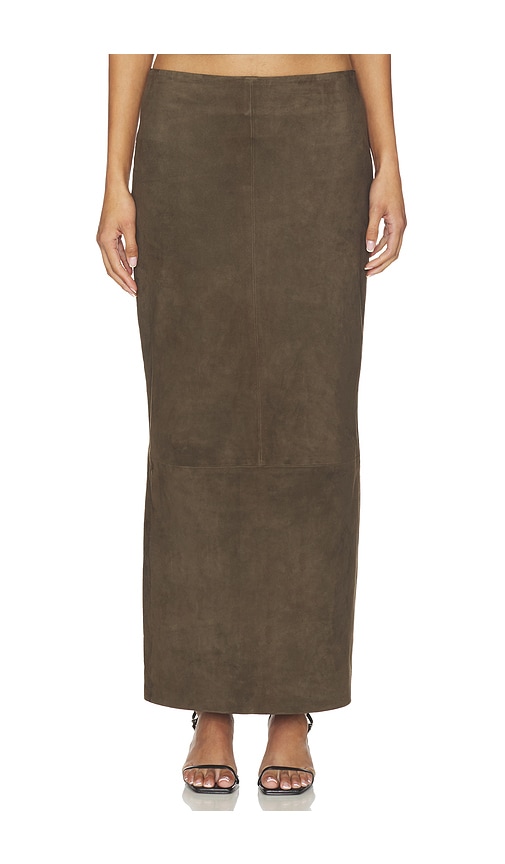 St. Agni Suede Column Skirt