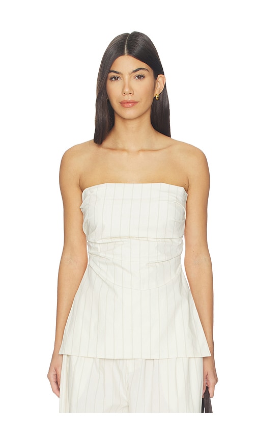 St. Agni Strapless Tie Back Top
