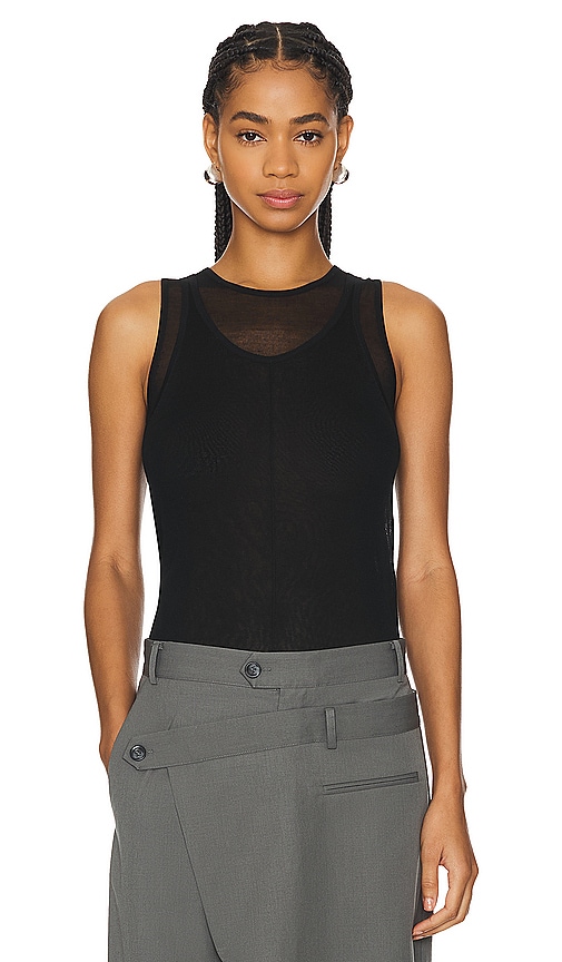 St Agni Top Double Layer In Black