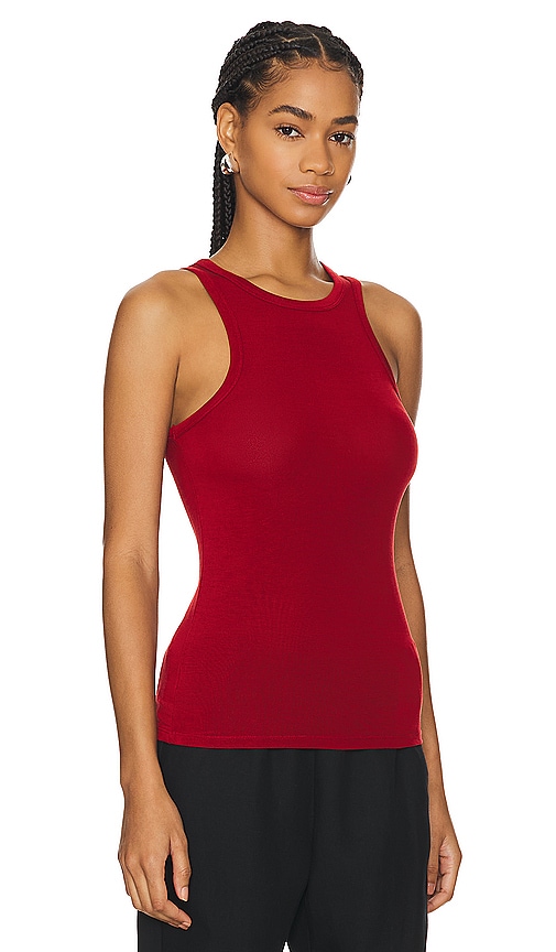 Shop St Agni Jersey Tank In Red