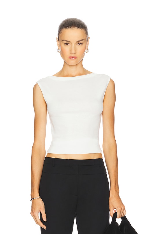 Organic Cotton Ballerina Top in White. - size XXS (also in M, S, XL, XS)