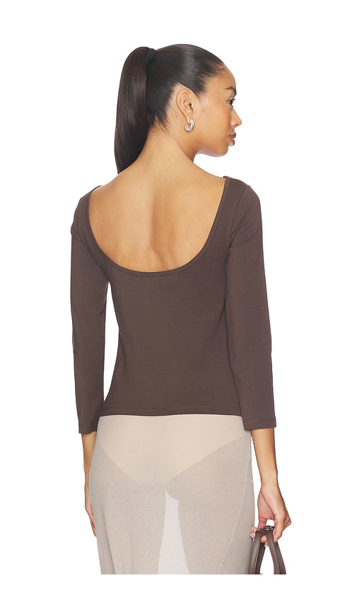  St. Agni Weiches Jersey-ballerina-top In Brown. Größe S. Also In M, L, Xl. 