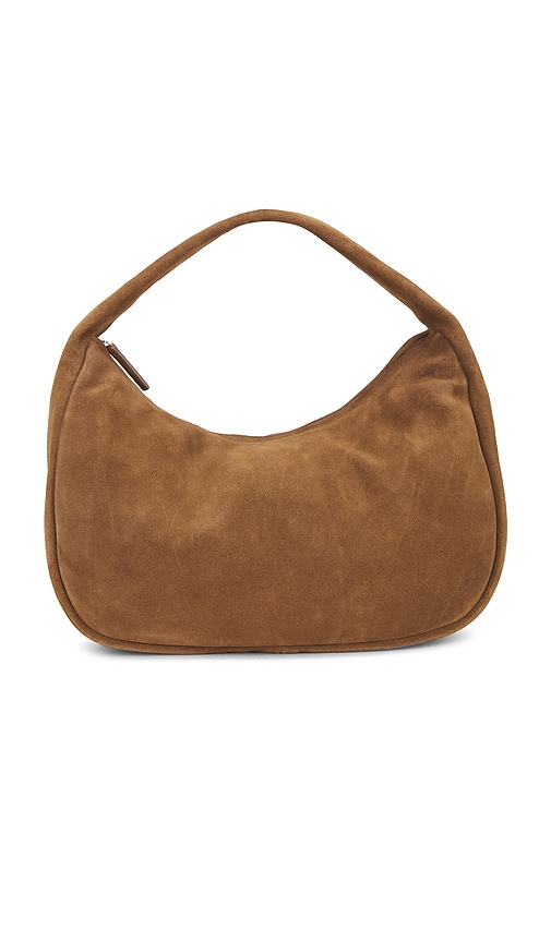St. Agni Suede Large Bon Bon Bag in Brown.