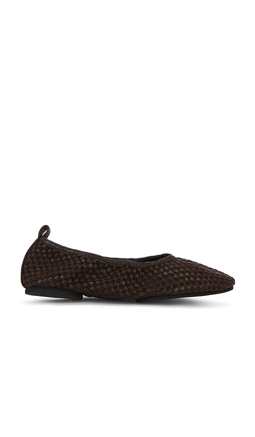 St Agni Lattice Weave Ballet Flat In Brown