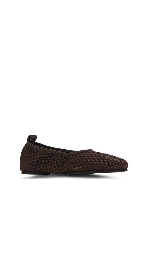 St Agni Lattice Weave Ballet Flat In Brown