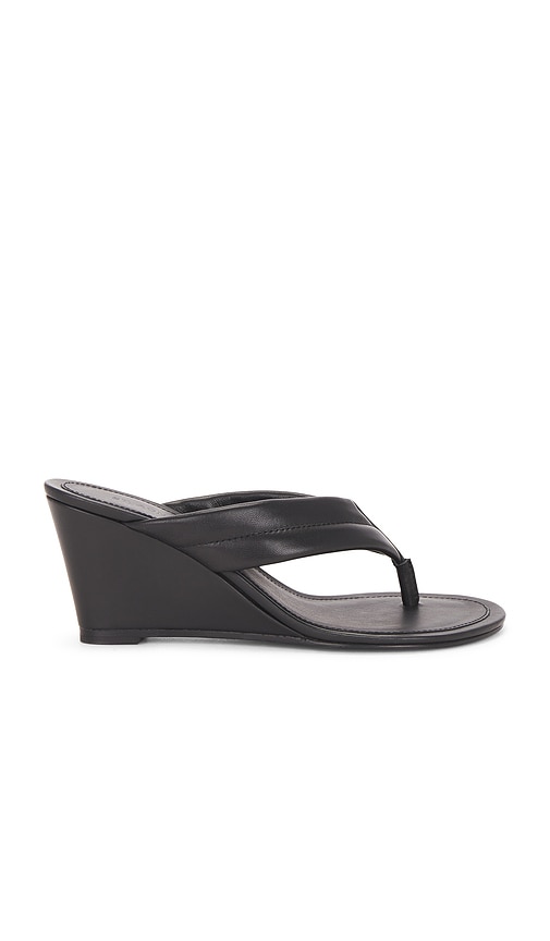 St. Agni Stitch Detail Thong Wedge Sandal