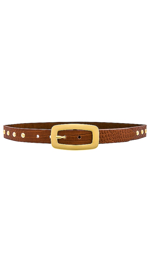 Streets Ahead Large Leather Belt Cream Gold Tarnish Revolve Streets Ahead Leather Belt | Neiman Marcus main image 4