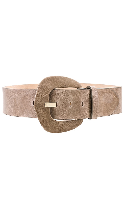 Streets Ahead Covered Buckle Belt in Taupe