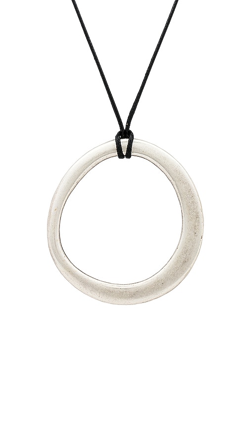 Shop Streets Ahead Circle Pendant Necklace In Silver