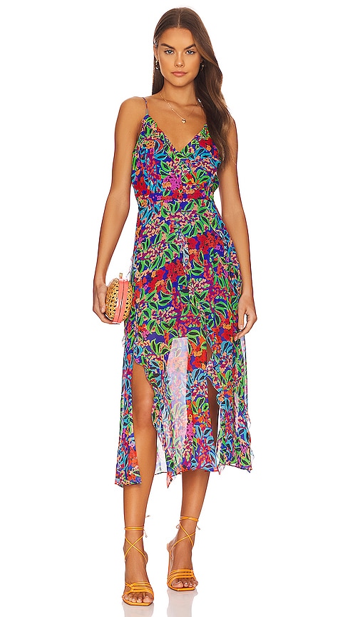 SALONI Ayla-B Dress in Tropical Begonia