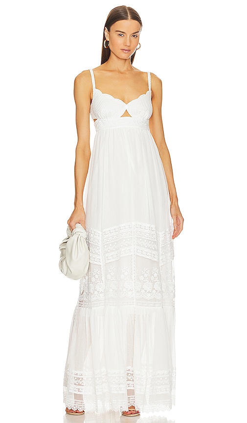 SALONI Naki Long Dress in Ivory