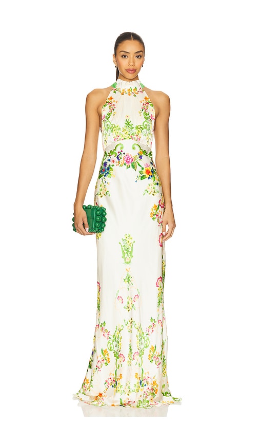 SALONI Michelle Dress in Nerine Trellis