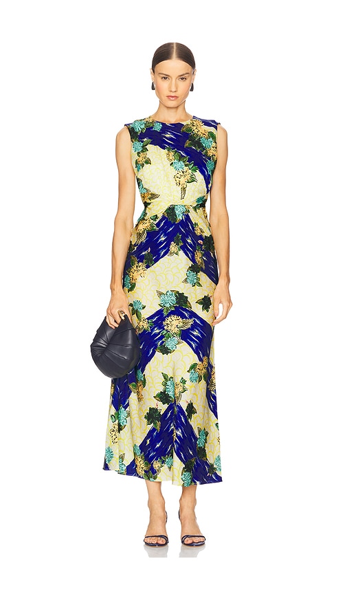 Gwen Dress in Royal,Lemon. - size 8 (also in 10, 12, 2, 4, 6)
