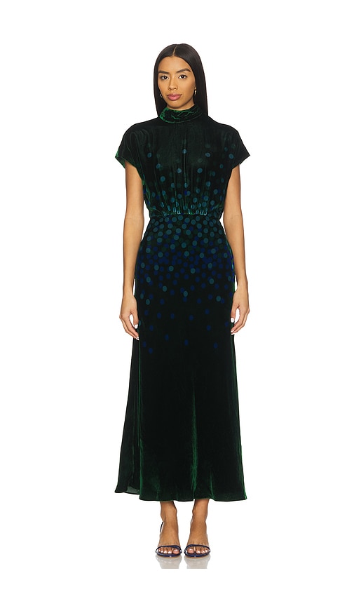 Saloni Fabienne-b Dress In Green