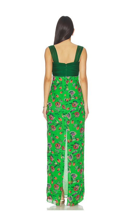  Saloni Kleid Chani In Green. Größe 4. Also In 8. 