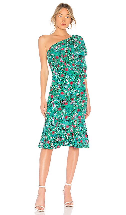 SALONI Juliet Dress in Green Meadow | REVOLVE