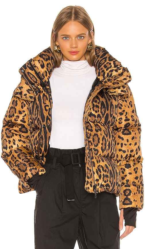 SAM. Elsa Puffer Jacket in Leopard