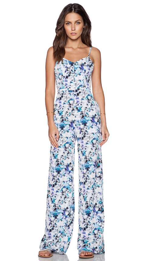 turquoise floral jumpsuit