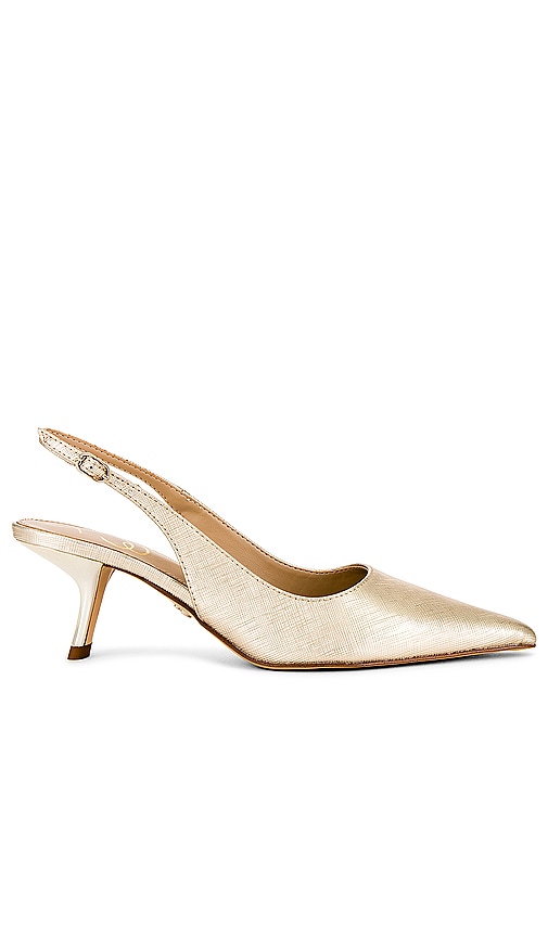 Shop Sam Edelman Blanka Sling Back In Gold Leaf