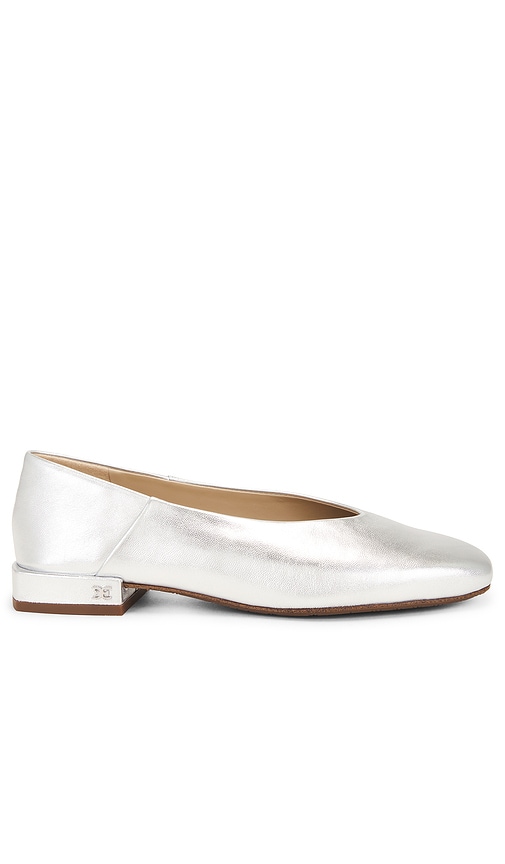 Shop Sam Edelman Kasey Flat In Soft Silver