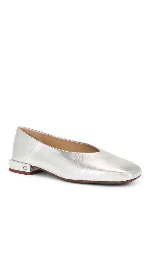 Shop Sam Edelman Kasey Flat In Soft Silver