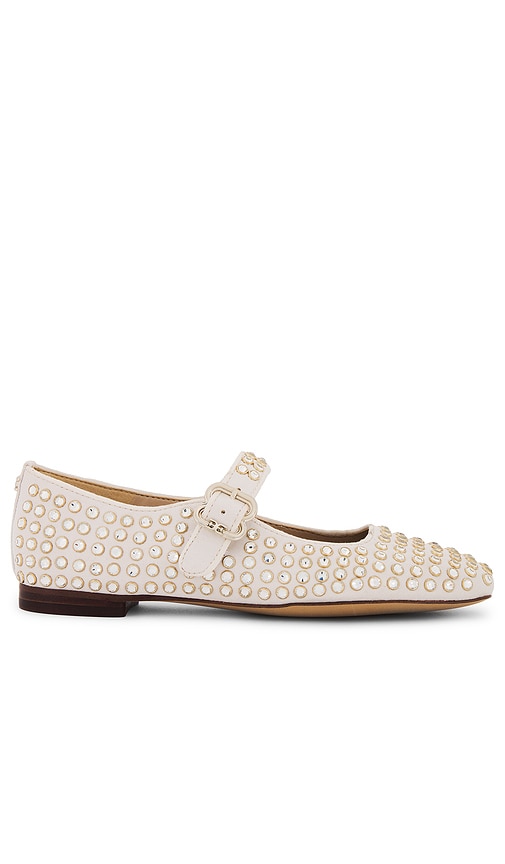 Shop Sam Edelman Michaela Gem Flat In Ivory