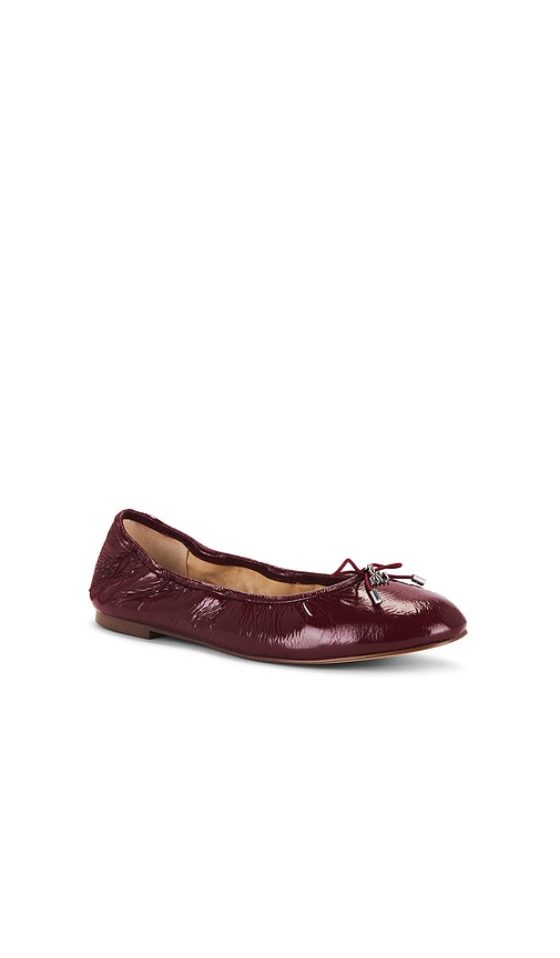 Shop Sam Edelman Felicia Flat In Burgundy