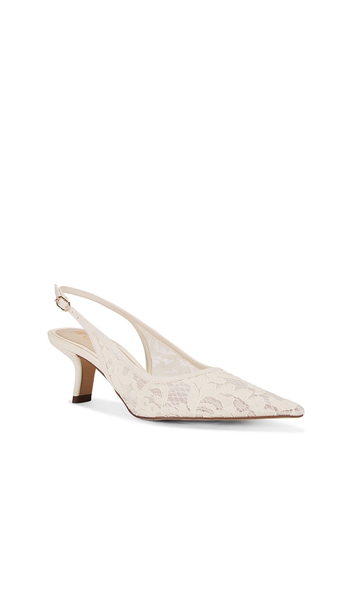 Sam Edelman Bianka Sling Back Mesh Heel In Ivory