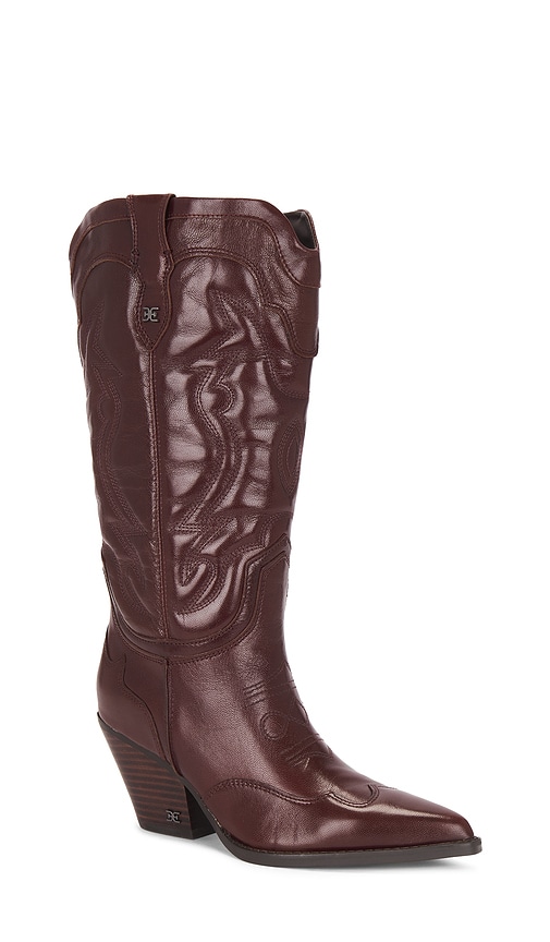 Shop Sam Edelman Wide Calf James Boot In Spiced Pecan