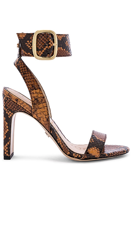 Sam Edelman Yola Sandal In Dusty Orange Snake