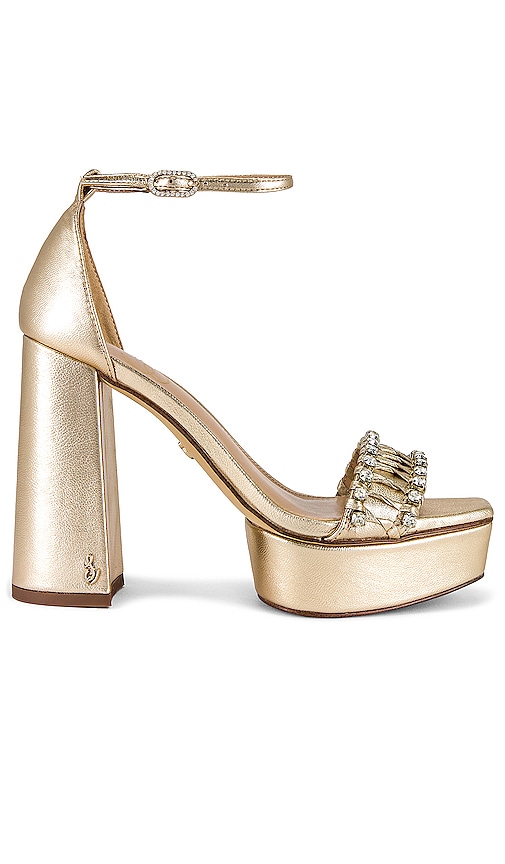 Sam Edelman Ninette Platform in Gold Leaf