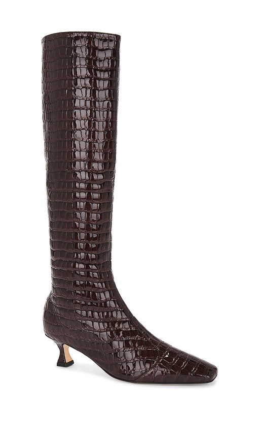 Shop Studio Amelia Maverick Calf Boot In Burgundy