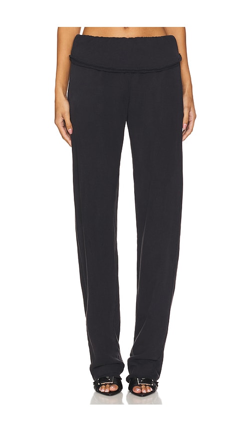 Shop Sami Miro Vintage Foldover Sweatpant In Black