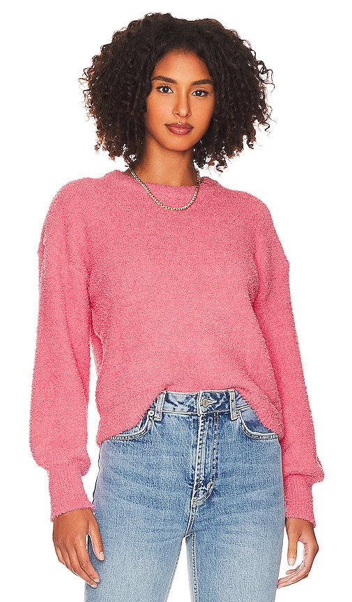 Sanctuary Plush Volume Sleeve Sweater in Strawberry Creme