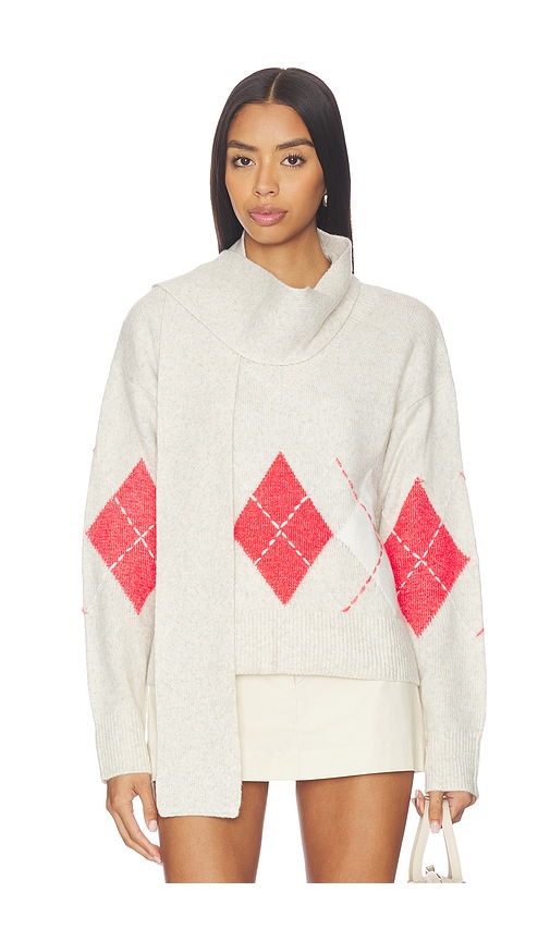 Sanctuary Argyle Scarf Sweater