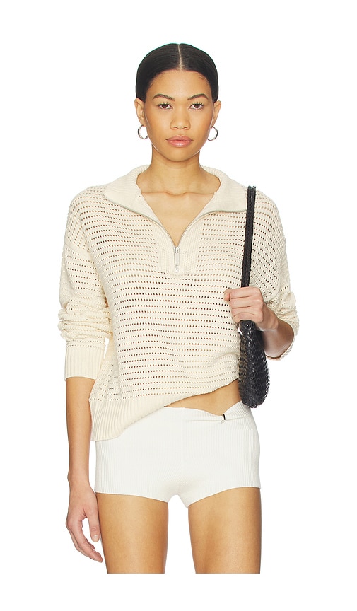 Sanctuary Open Knit 1/2 Zip Sweater