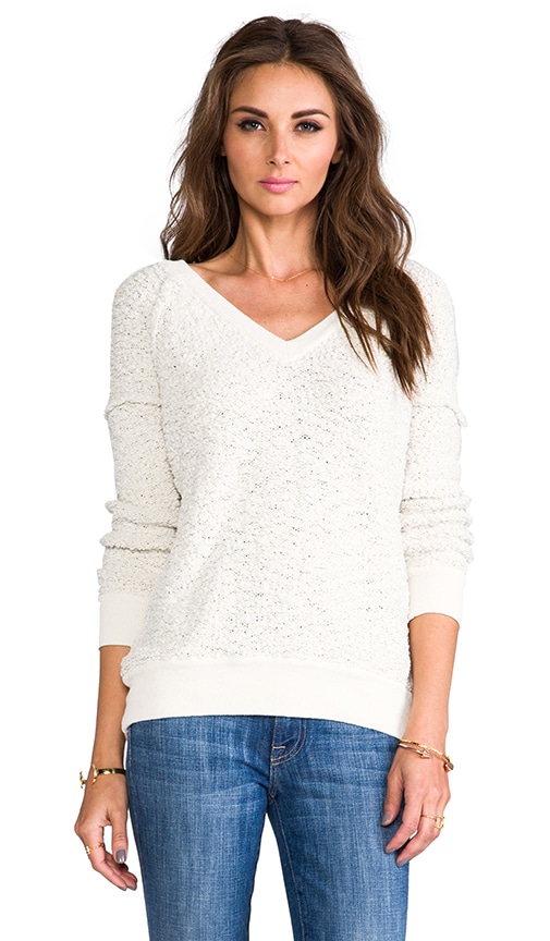 V-Neck Boucle Sweater