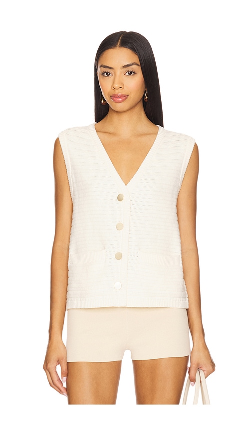 Textured Sweater Vest in Neutral. - size XXL (also in L, M, S, XL, XS)