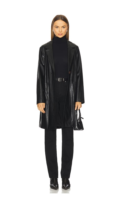 Sanctuary Vegan Leather Coat In Multi