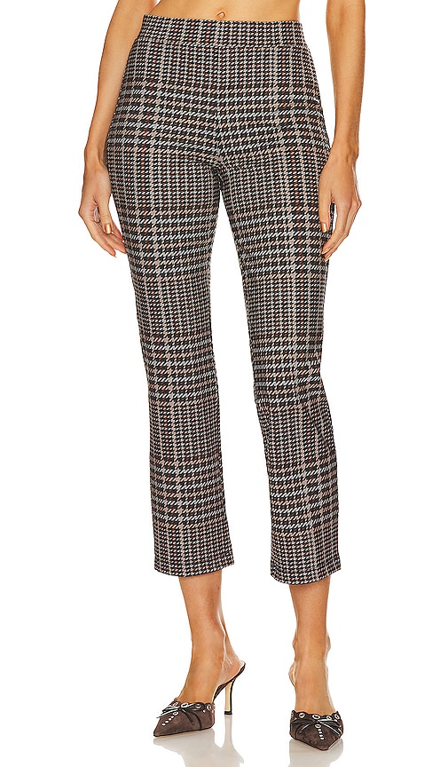 Sanctuary Carnaby Kick Crop in Cappuccino Glen Plaid | REVOLVE