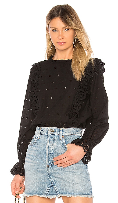 Sanctuary Samantha Eyelet Top in Black | REVOLVE