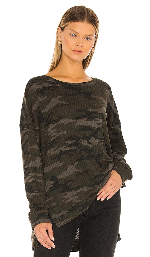 Sanctuary Slow Time Waffle Tunic in Forest Camo | REVOLVE