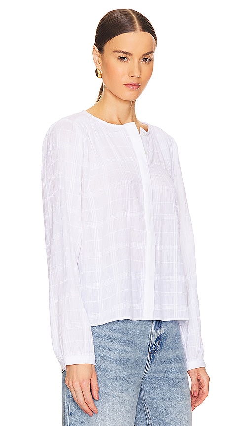 Shop Sanctuary Long Lasting Textured Blouse In 白色