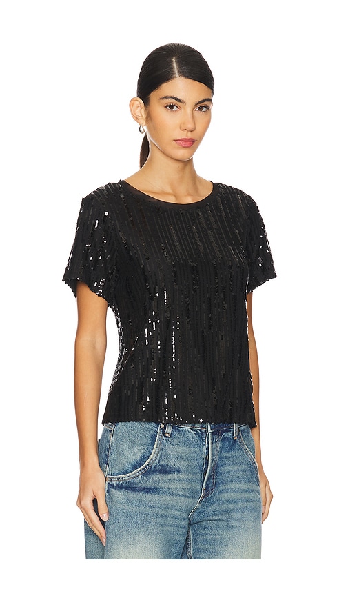 Shop Sanctuary Sequin Perfect Tee In Black